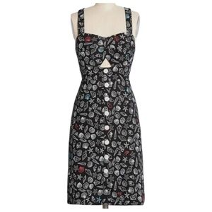 ModCloth Seashore Spectacular Fit & Flare Dress size 0 Cutout Crisscross Strap